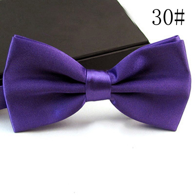 Chemise avec nœud papillon pour homme, vêtement formel, Business, mariage,: a30 Purple