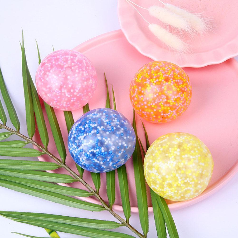 Die Neue Entlüftungs Ball Dekompression Kleine Spielzeug Tricky Lustige Langsam Rebound Ball Musik Erwachsenen Blase Prise Spielzeug Kinder N1F9