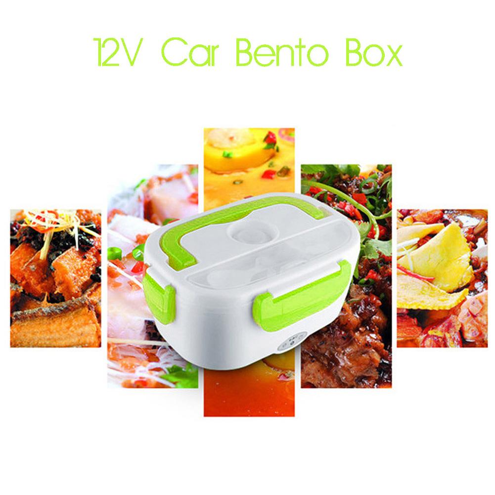 Portable Electric Heated Lunch Box Bento Boxes Car Food Rice Container Warmer For School Office Car Heated Lunch Box Organizer