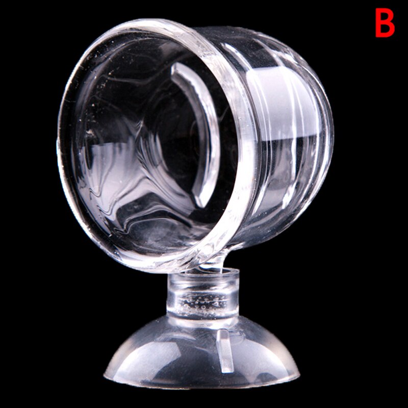1pc Aquarium Fish Tank Aquatic Feeder Fish Tank Supplies Glass Pot Plant Feeding Cup Holder Shrimp: Black