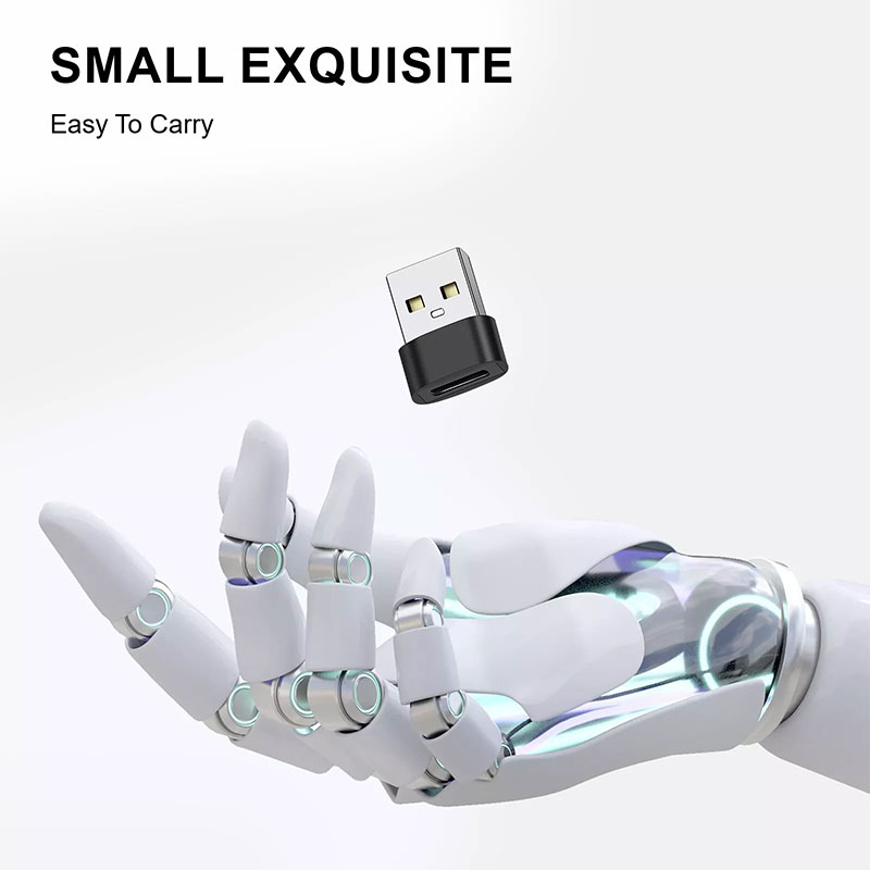USB Male To USB C Adapter, USB To Type C Fast Charging/Transfer and OTG Function. Compatible with IPhone15 14 13 Plu
