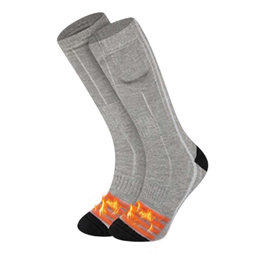 Men Women Winter Warm Electric Heating Socks DC Interface Rechargeable Outdoor Skiing Hiking Cycling Climbing Heating Socks: H