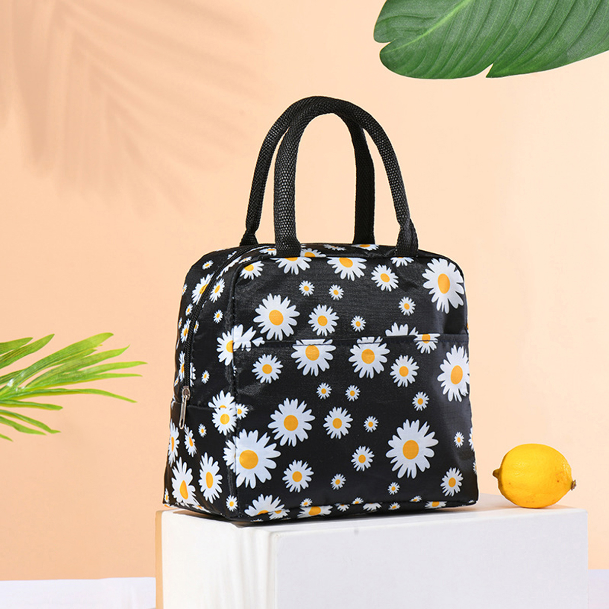version fresh daisy printed portable lunch box bag Multifunctional insulation pouch Outdoor cold insulation ice pack fashionabl