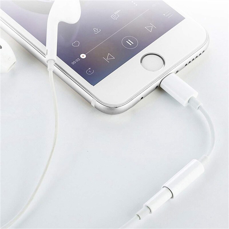8Pin Naar 3.5Mm Jack Audio Hoofdtelefoon Splitter Converter Adapter Voor Iphone 11 Pro X Xr Xs Max 8 7 plus Voor Bliksem Naar 3.5Mm Aux