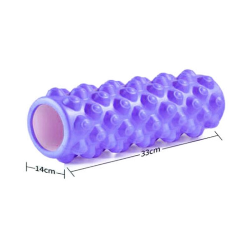 Hollow Yoga Column Foam Roller Yoga Block Pilates Fitness Foam Roller Gym Massage Exercise Muscle Relaxation Training Equipment: float point purple