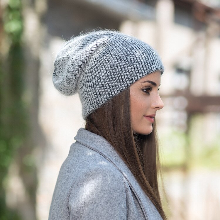 Nuovi cappelli invernali di alta qualità per donna berretti in cachemire cappellino Skullies in lana lavorato a maglia cappellino angora pompon Gorros