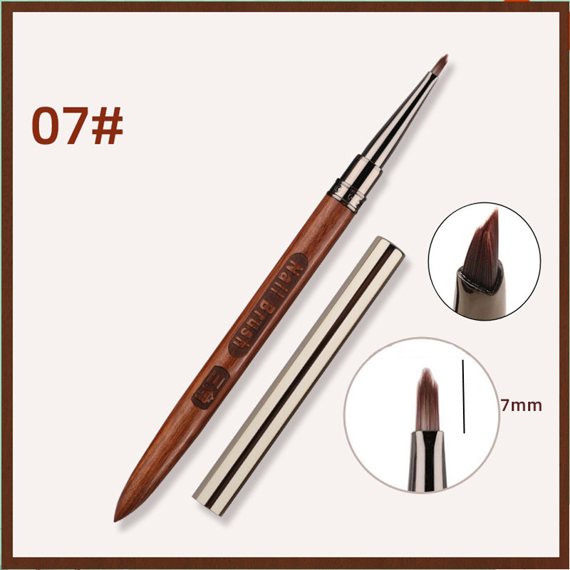 Pincel Triangular para manicura francesa, espátula para dibujo, línea de pintura, delineador, gradiente, Metal redondo plano: Azul oscuro
