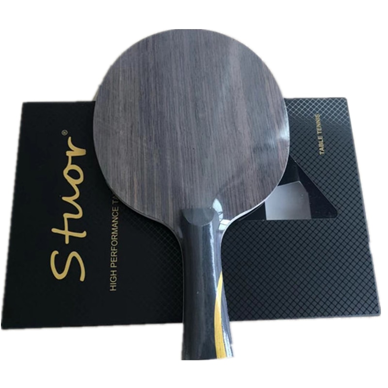 Stuor-raqueta de tenis de mesa de dos caras, raqueta de pimpón con hoja especial de carbono ZLC, de madera pura