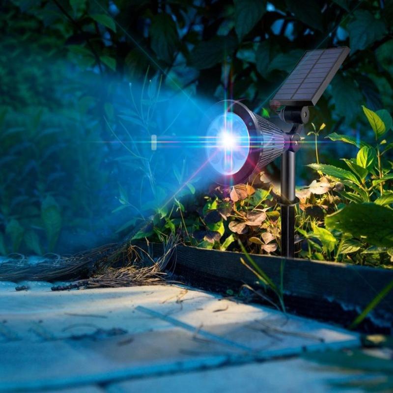 7 led solar gräsmatta lampa spotlight vattentät ljuskontroll infoga golv trädgårdsljus utomhus justerbar trädgård landskapslampa