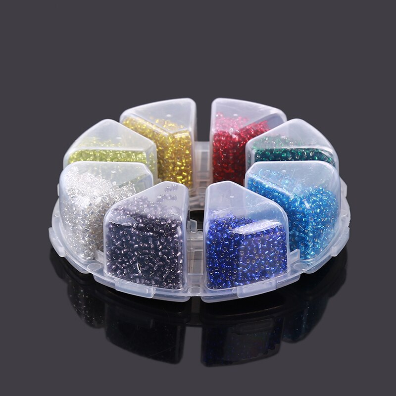 Korssting perler diy håndværk leverer håndsyede perler halskæde armbånd tilbehør 8 farver korssting perle