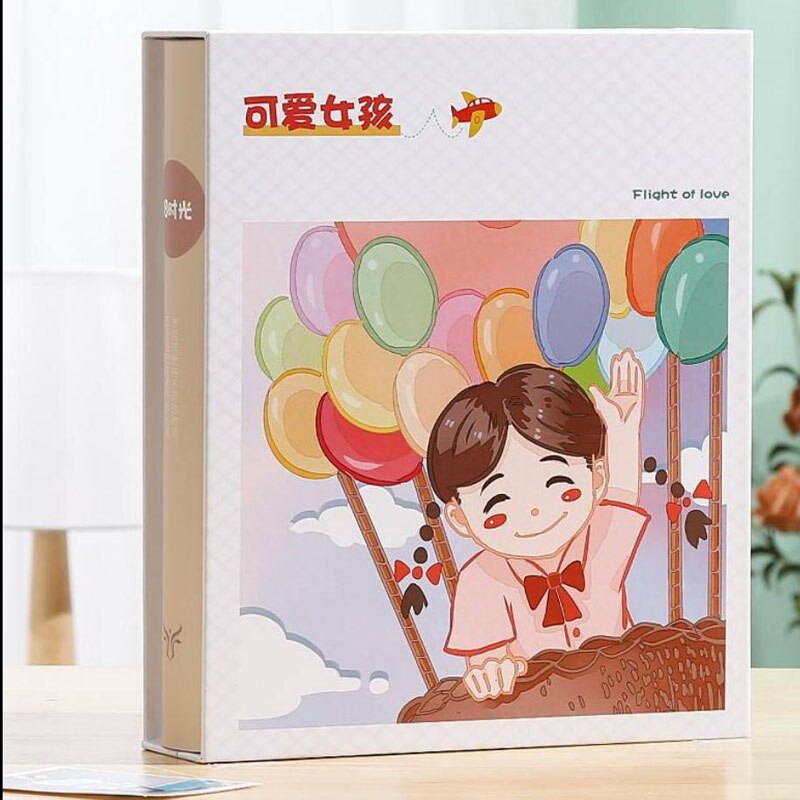 5-Inch Minimalist Photo Albums 200Pcs Large Capacity Interstitial Family Photo Album Children Growth Album Plastic Photo Album: color 10