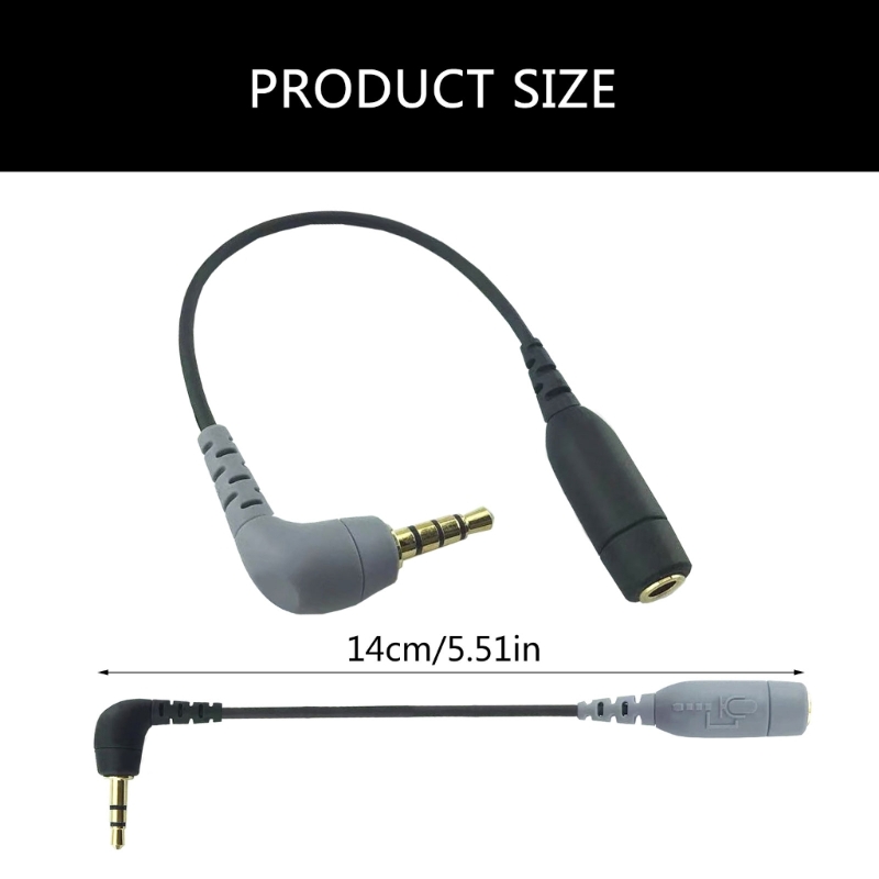 Adaptador de Cable de micrófono de 3,5mm a TRRS, adaptador hembra de 3,5mm para grabación de cámara de micrófono RODE SC3/SC4