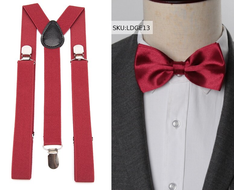 Hosenträger Fliege Set Männer Suspensorio für Mann Junge Frauen Bowtie Hosenträger Hosen Tirantes Hochzeit Freizeit Hemd Bleibt