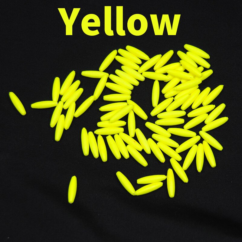 [100PCS/lot] Seven-star Oval mini fishing float bobber rig making fishing floating beans beads fishing accessories no stopper