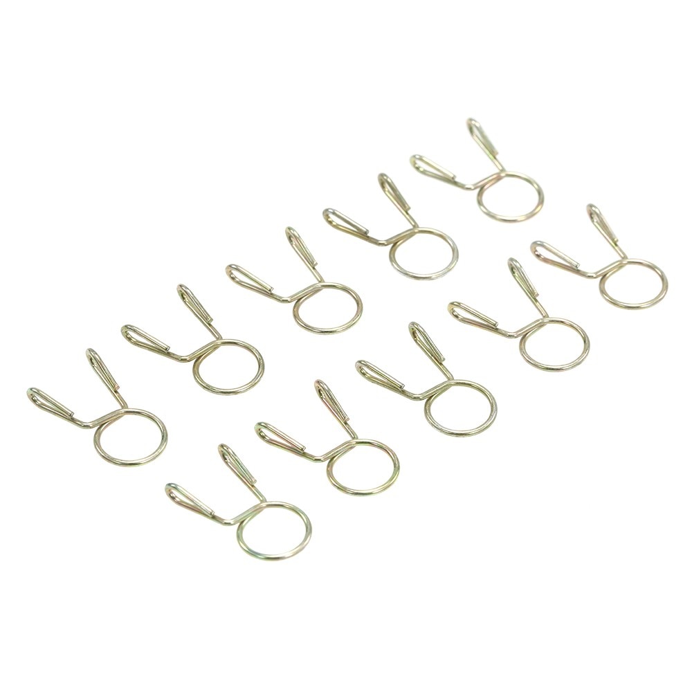 10X Brandstofslangen Tubing Lente Clip Klem 7 Mm Voor Motorfiets Atv Scooter