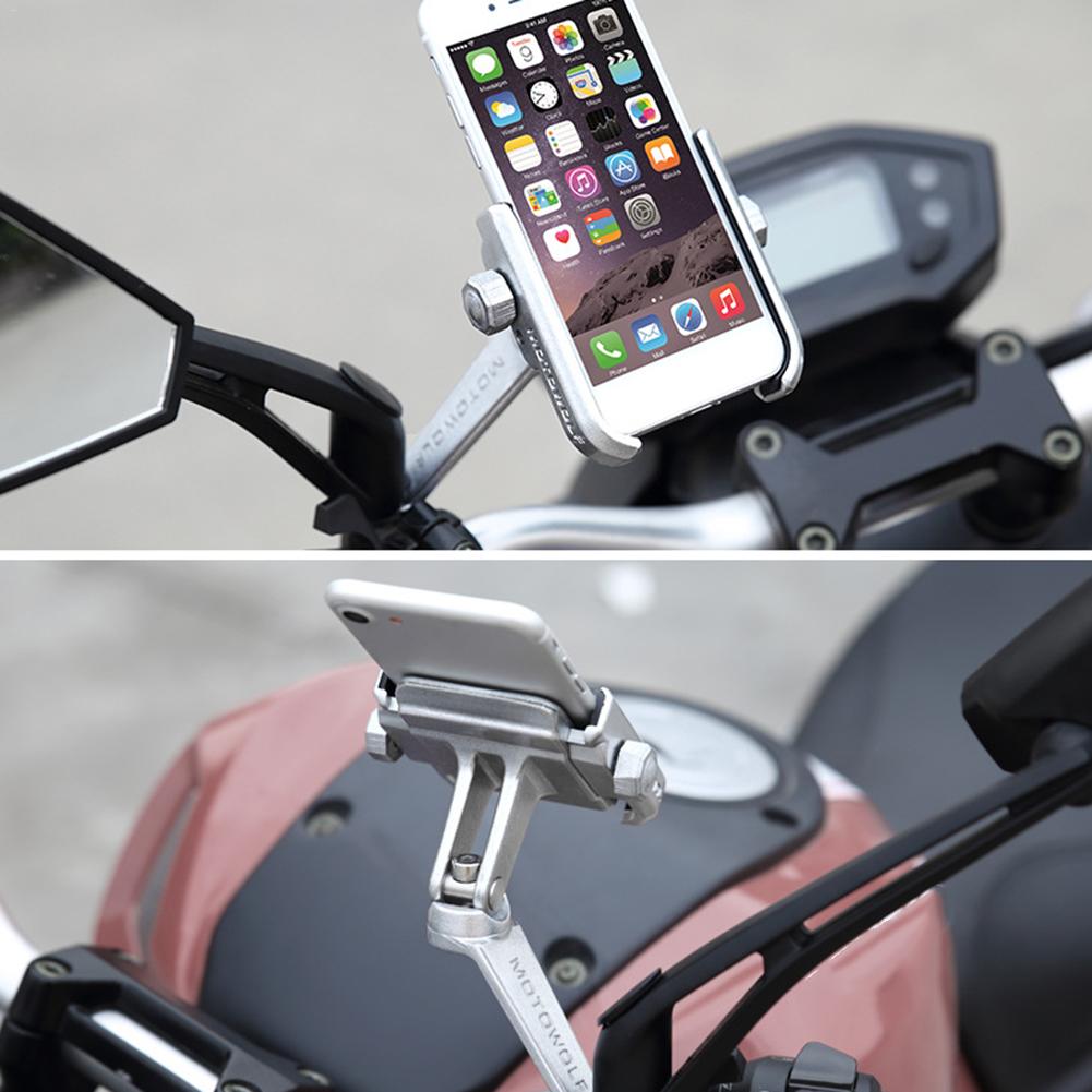 Aluminum Motorcycle Phone Holder For iPhoneX 8 7 6s 4 inch -6.6 inch Electric Motorcycle Holder Bicycle Bike Navigation Holder