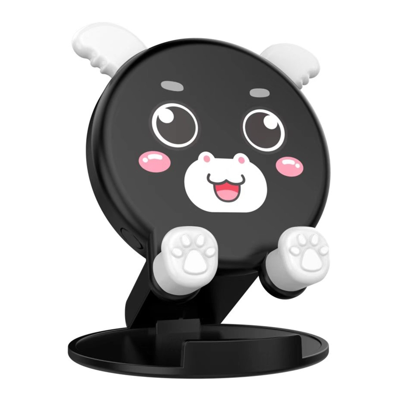 Lovely Animal Desktop Mobile Phones Holder for Travel Home Office Watching Videos Learning for Family Friends Kids: Black calf