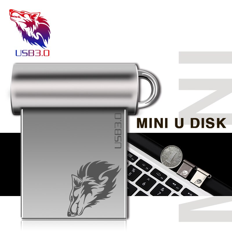 Minúsculo metal usb 3.0 vara alta velocidade 4gb 8gb 16gb 32gb 64gb real capacidade usb3.0 pendrive flash memória vara frete grátis