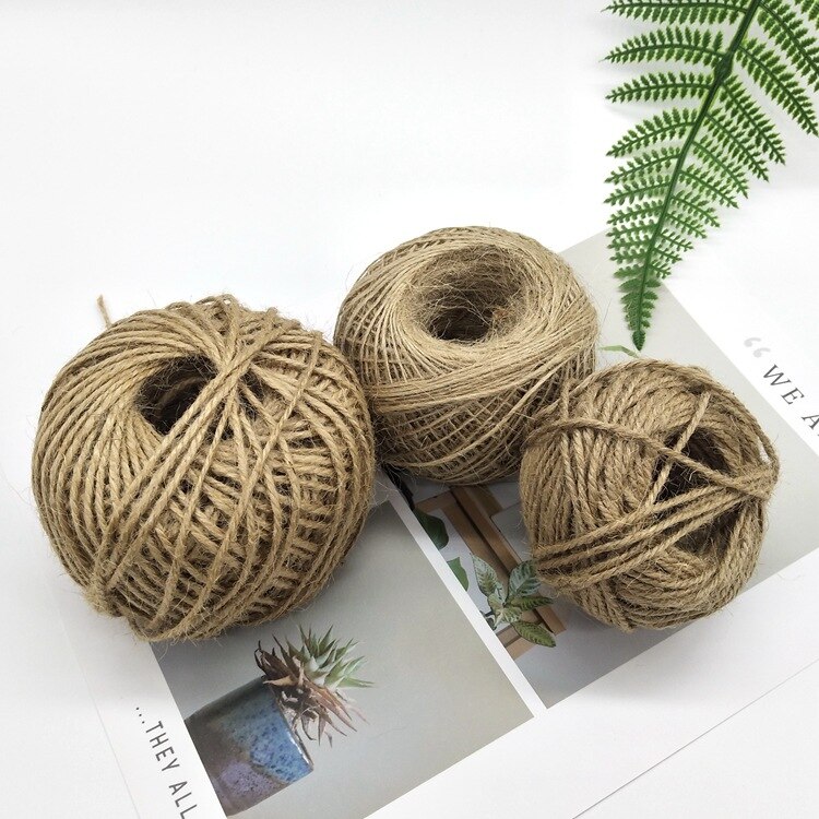 30 Meters/partij 1Roll Vlakte Jute Touw Breedte 1.5Mm Student Creatieve Hand Versierd Tag Touw Diy wikkelen Feestartikelen