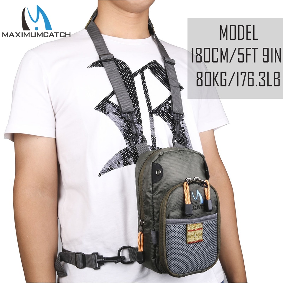 Maximumcatch latać torba wędkarska wędkarska torba piersiowa torba muchowa z pięcioma wędkarskimi akcesoria narzędziowe