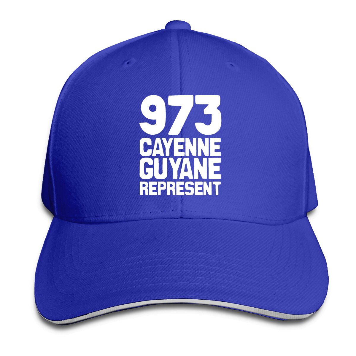 ¿973 Cayenne Guyana? Represent Essential-gorra de béisbol para hombre y mujer, gorro de béisbol hip hop con gráfico divertido R330: Azul