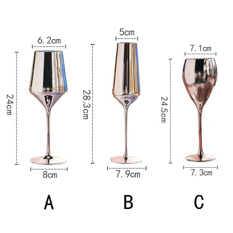 Champagne Fluiten Glazen Crystal Rose Goud Wijn Glas Sap Drink Cocktail Beker Bruiloft Party Huwelijk Wijn Keuken Drinkwaren
