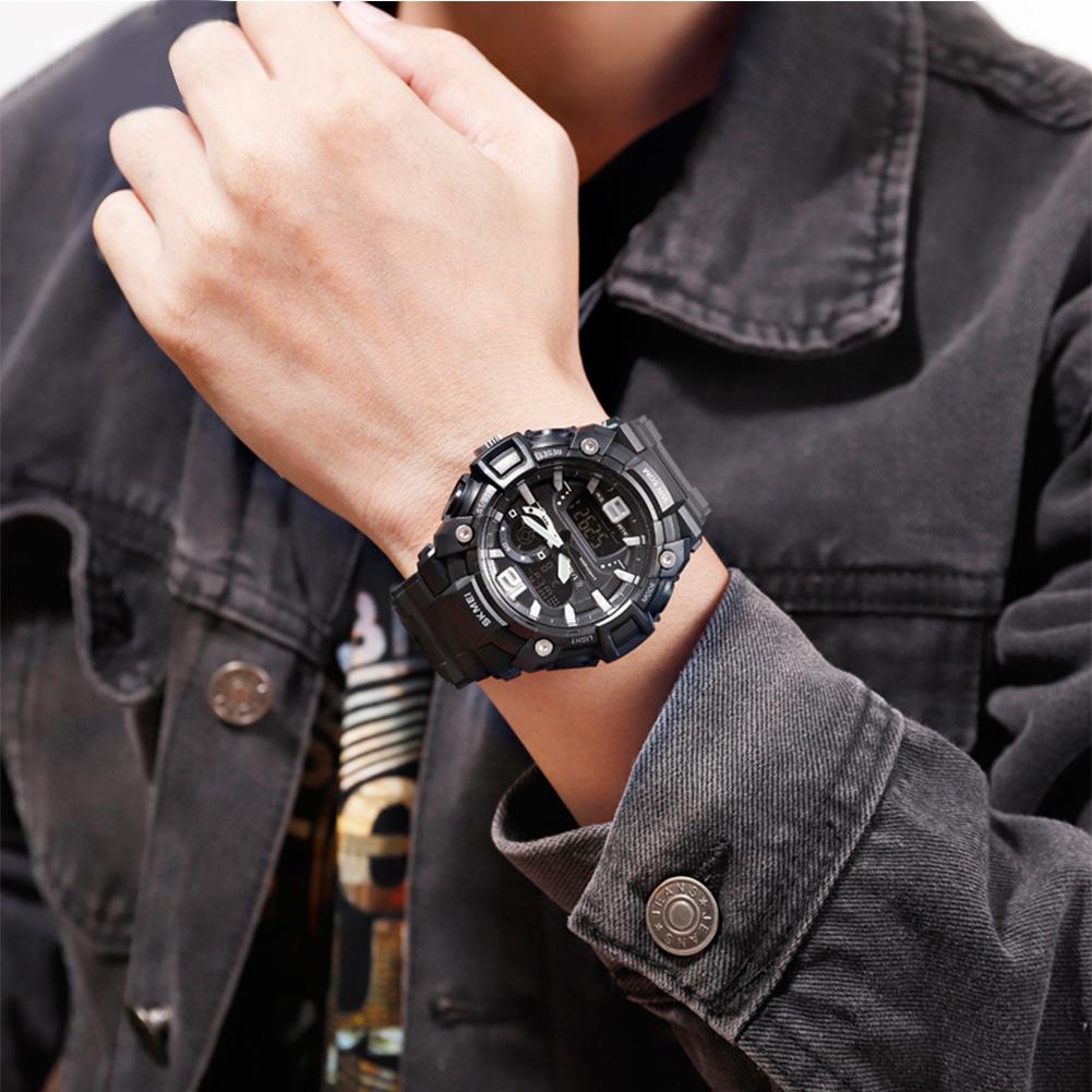 SKMEI 1529 Men Watch Outdoor Sports Dual Display Luminous Function Electronic Watch