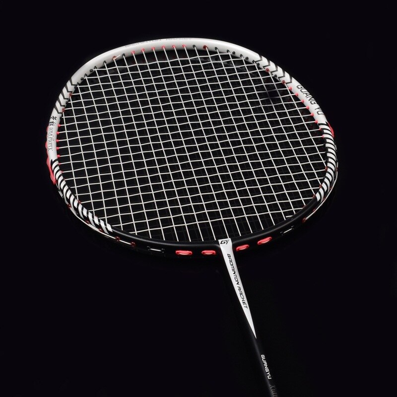 Professionele Carbon Badminton Rackets Super Licht Racket Tas Carbon Racket Strung Offensief Defensieve Volwassen Sport: A