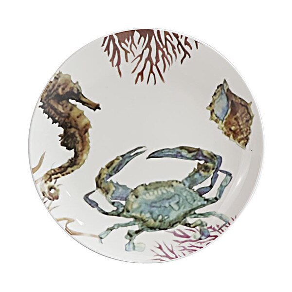 European and American Kitchen Supplies Home Kitchen Tableware Ocean Series Ceramic Dinner Plate: C