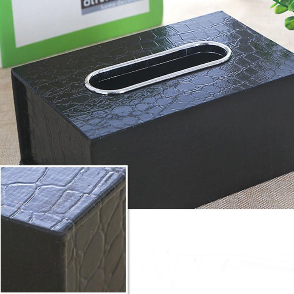 Leather Tissue Box European Napkin Tray Boxes Medium Leather Car Tissue Box Holder Box Case Pouch Table Tissue Holder