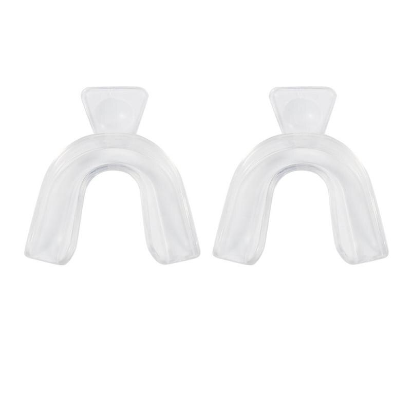 2Pc Siliconen Night Mouth Guard Tanden Balde Slijpen Tandheelkundige Bite Slaap Steun Tanden Bleken Bitje Hars Tand Tool