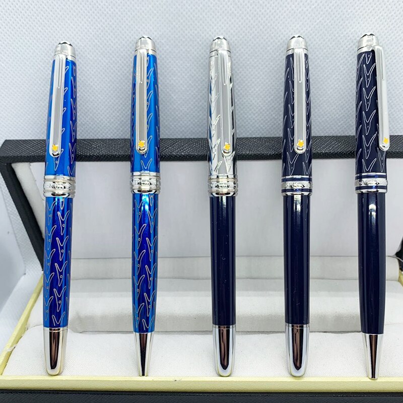 Wahaha donkerblauw lichtblauw kleine vos vulpennen handtekening balpen inkt