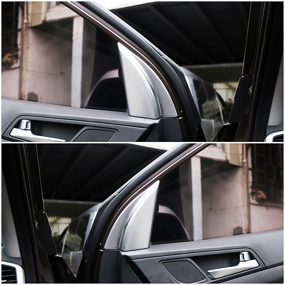 Voor hyundai tucson auto voor achterdeur raam binnenste driehoek stijl kolom afdekking afwerking abs sticker accessoires