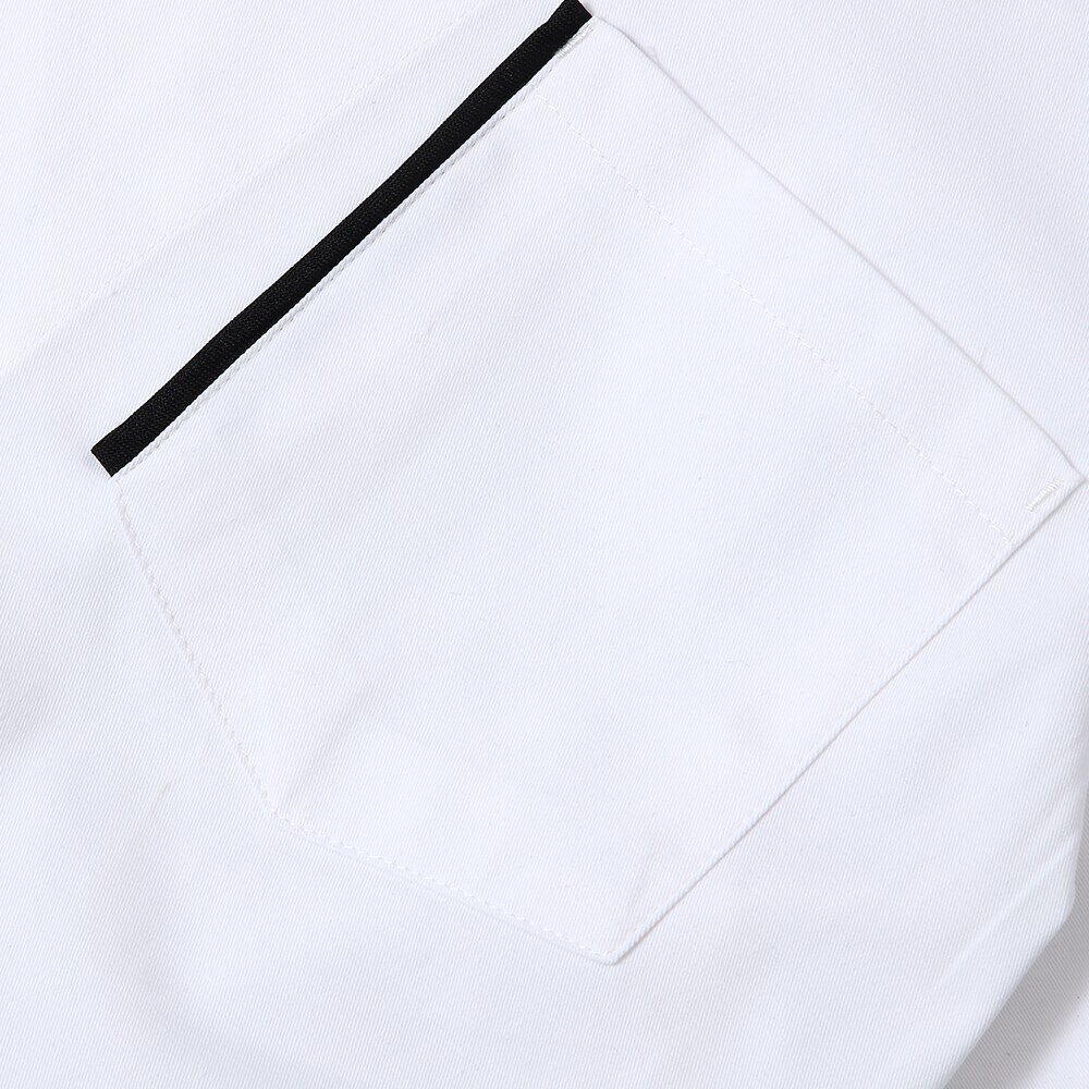 collar negro transpirable corto-Manga chef uniforme unisex de cocina chef chaqueta café uniforme de mozo de restaurante