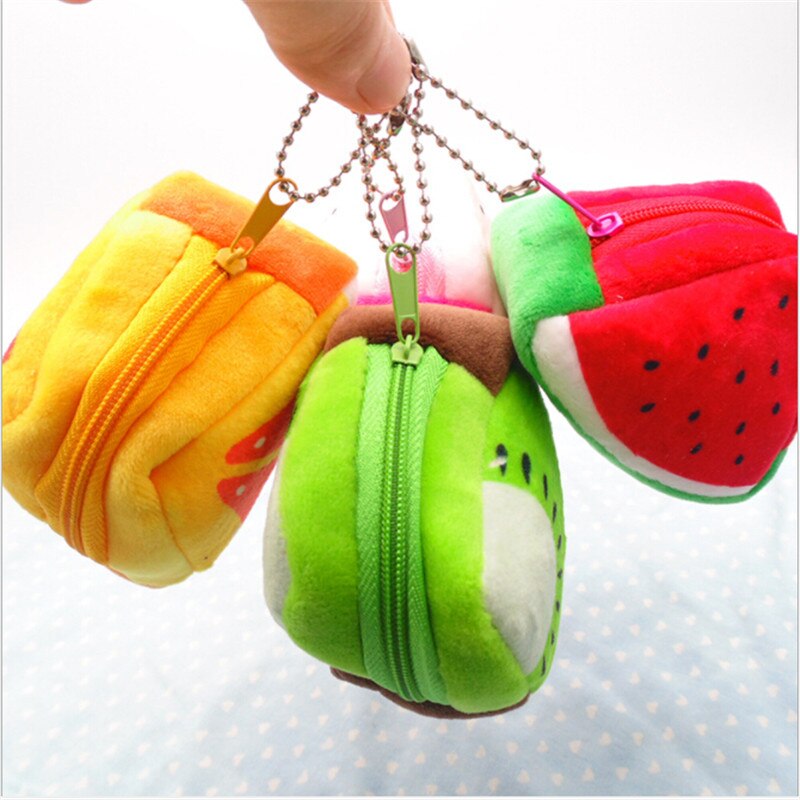 Porte-monnaie en forme de Fruit utile pour les femmes sac d'argent Mini sac à main clé sac femme fermeture éclair mignon petit portefeuille filles changer de sac à main