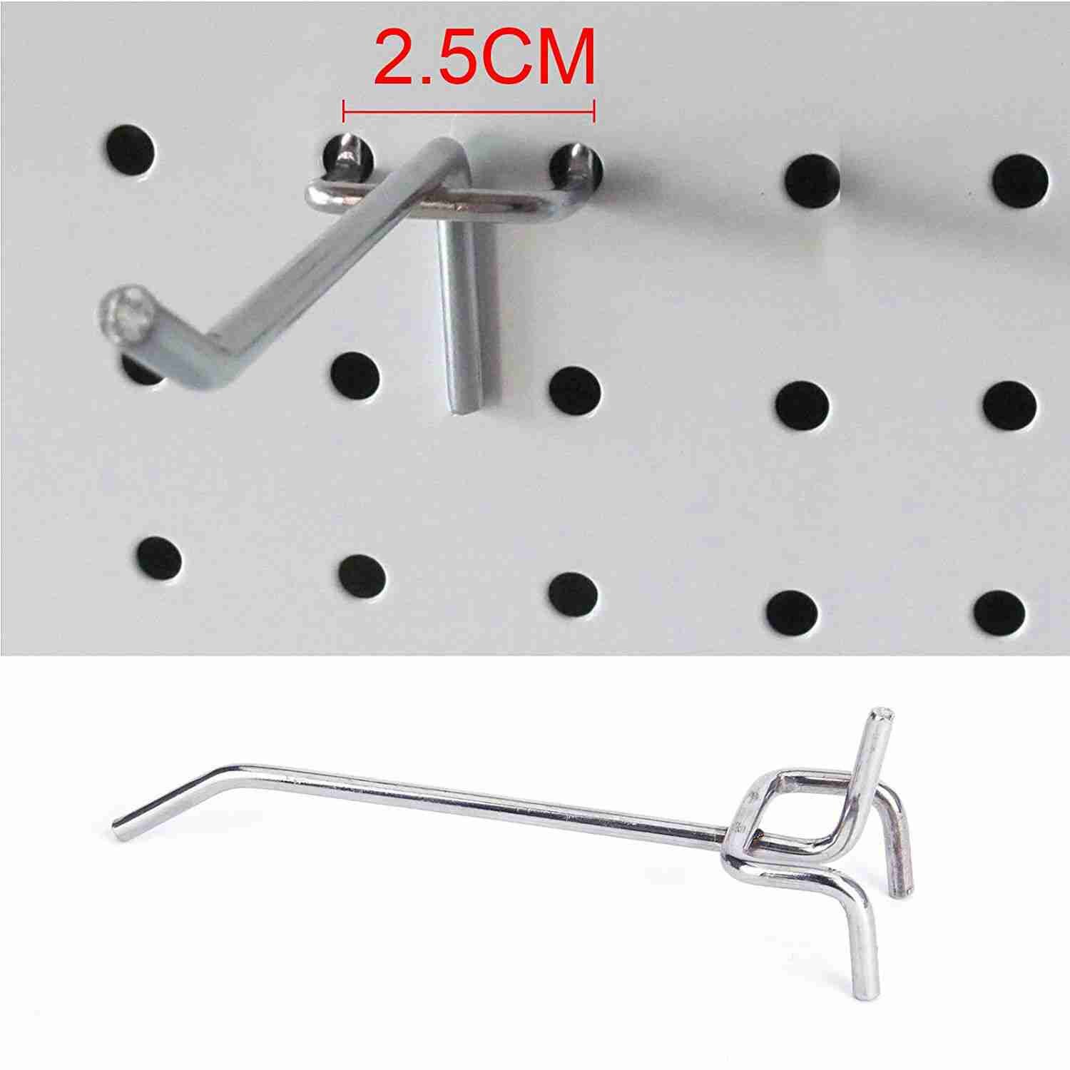 5 PCS 10CM Hook Panel Perforated Wall Storage Garage Workshop Fixing Tool