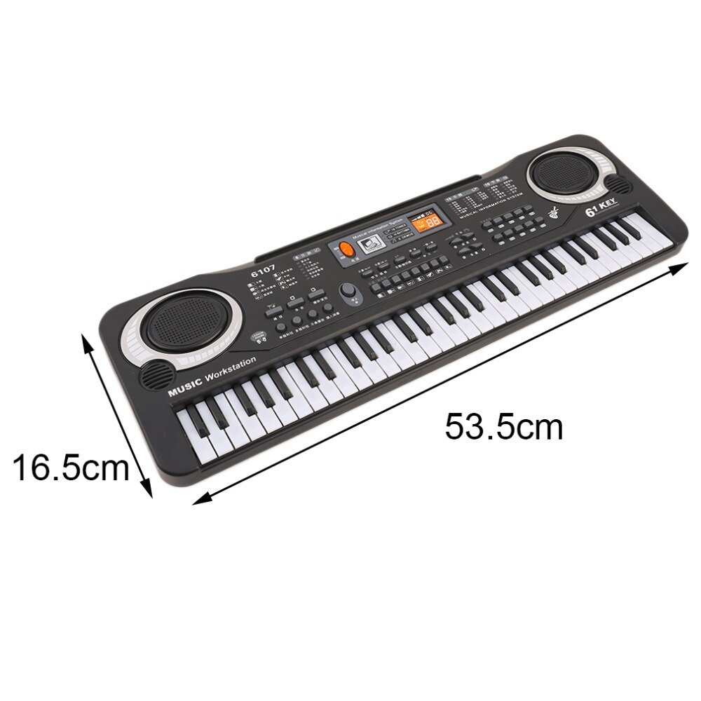 Multifunktionel delikat 61 nøgler digital musik elektronisk keyboard board legetøj elektrisk klaver orgel musikorgel electroni