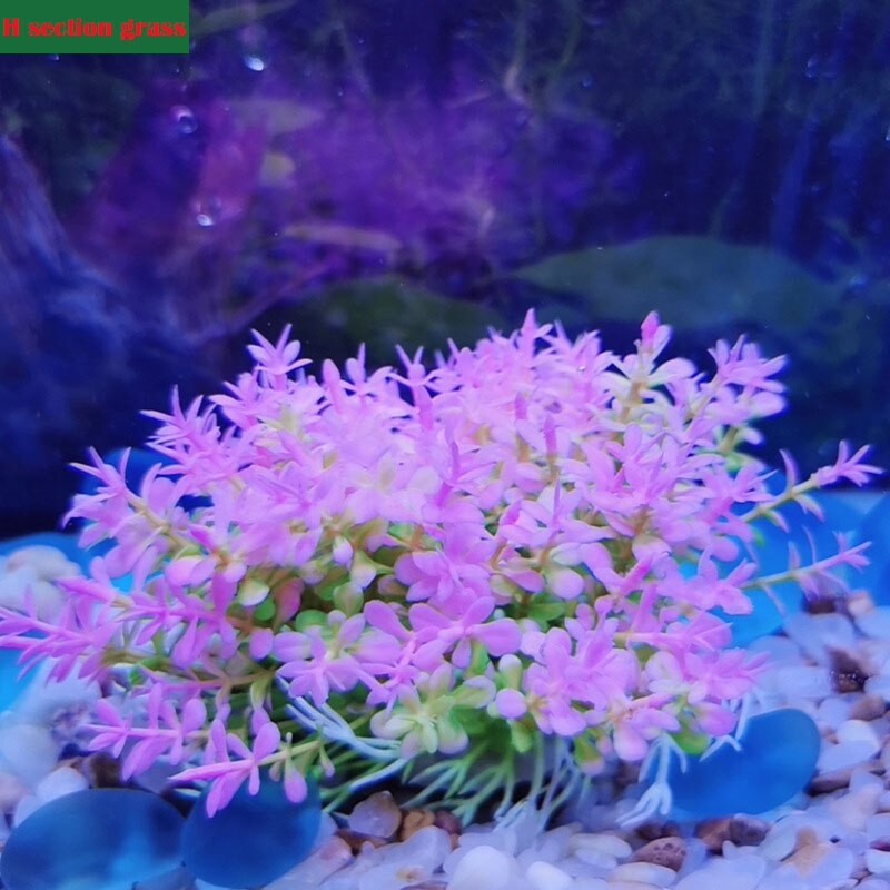 Plante aquatique sous-marine violette et verte, décor d&#39;aquarium pour la maison, Simulation d&#39;aménagement paysager, accessoires pour animaux de compagnie