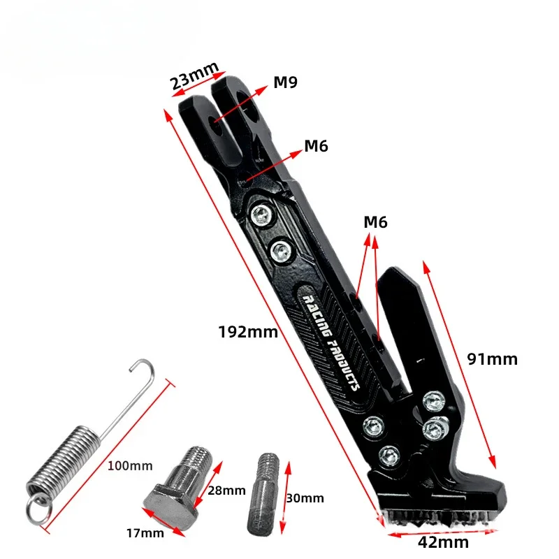 HURBIKE-Support de Stationnement Universel pour Moto, Trépied Latéral Réglable en Alliage
