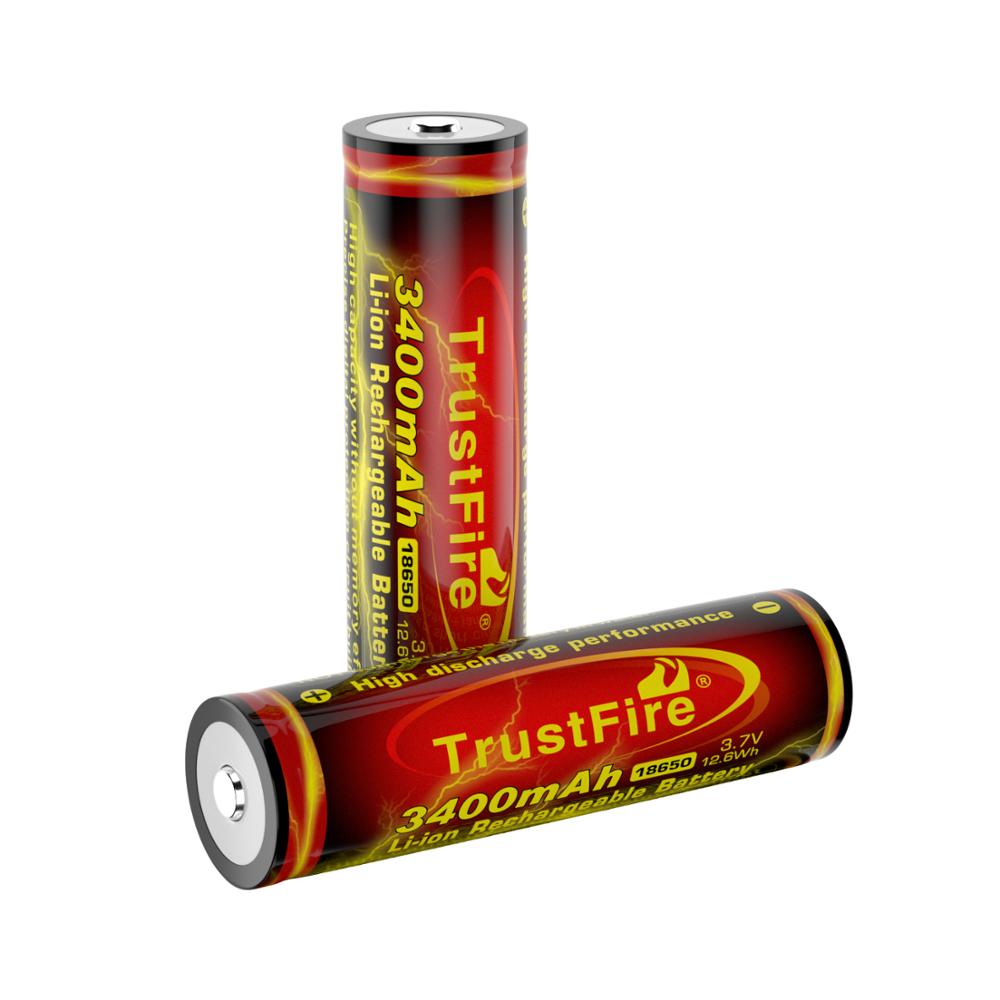 Trustfire Oplaadbare 18650 3400 Mah Batterij Li-Ion Batterij 3.7V 18650 Cell Oplaadbare Batterijen Met Beschermde Pcb Board