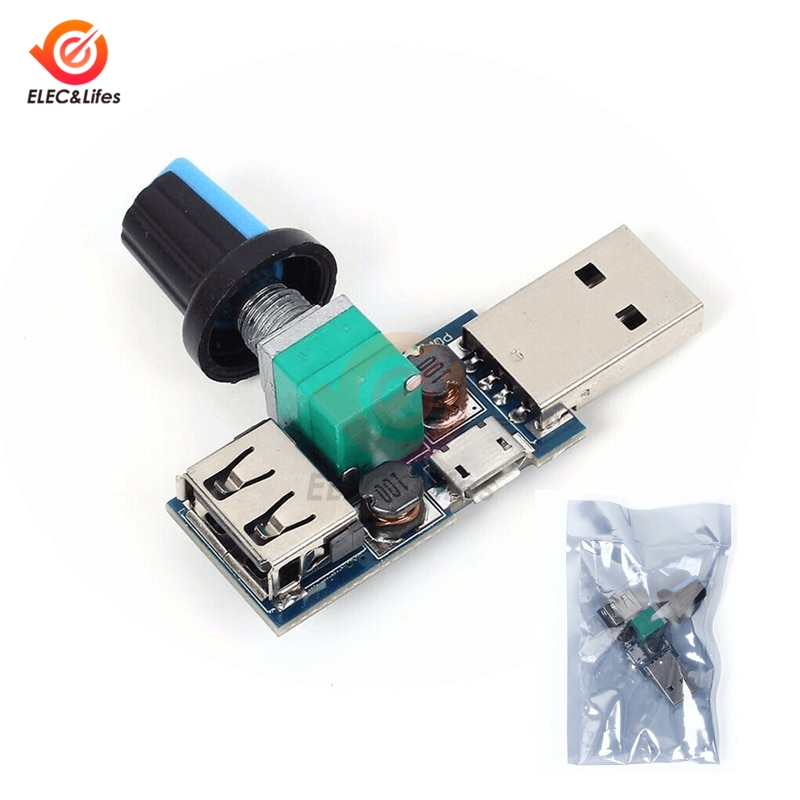 Régulateur de vitesse de ventilateur | MINI contrôleur de vitesse de ventilateur USB 5V régulateur de Volume d'air par vent, Module de commutation de réduction de bruit multifonction muette
