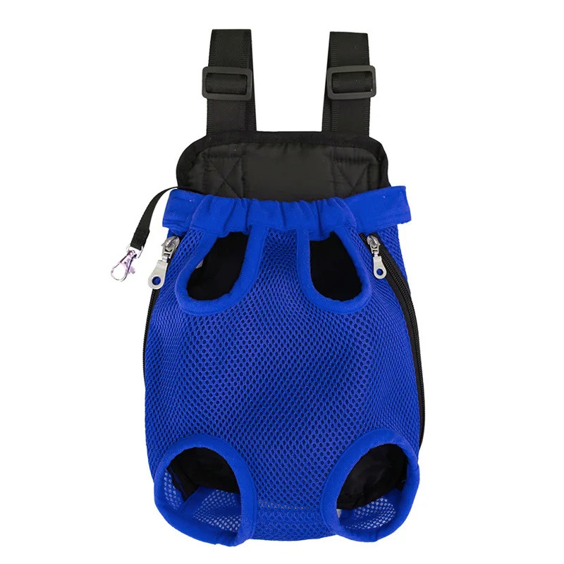 Pet Carrier Backpack Portable Travel Breathable Carrier Bag Pet Double Shoulder Mesh Backpack Adjustable Cat Bag Dog Supplies: S / Blue