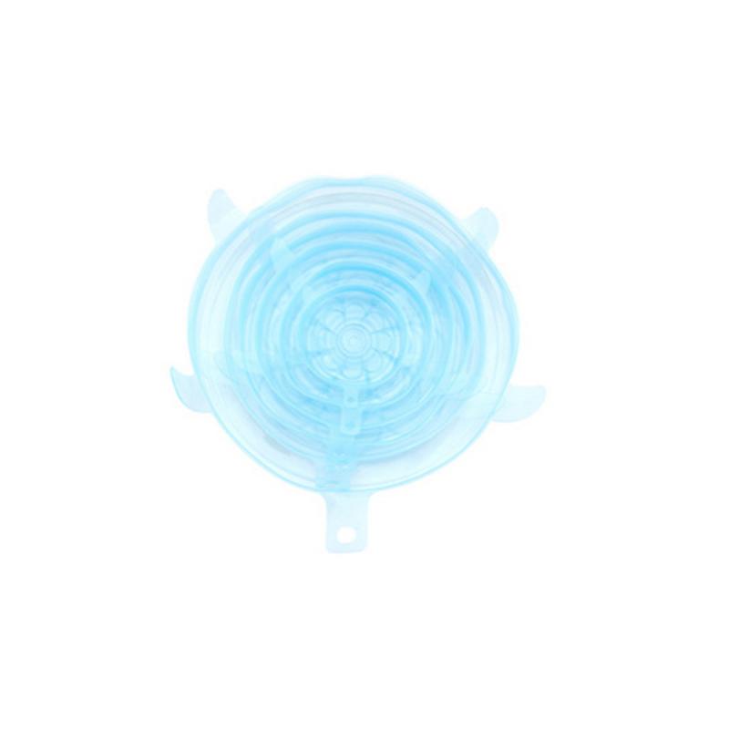 6/1 pcs Home Silicone Stretch Lids Universal Silicone Food Wrap Bowl Pot Lid Silicone Cover Pan Cooking Kitchen Accessories: B 6pcs Blue