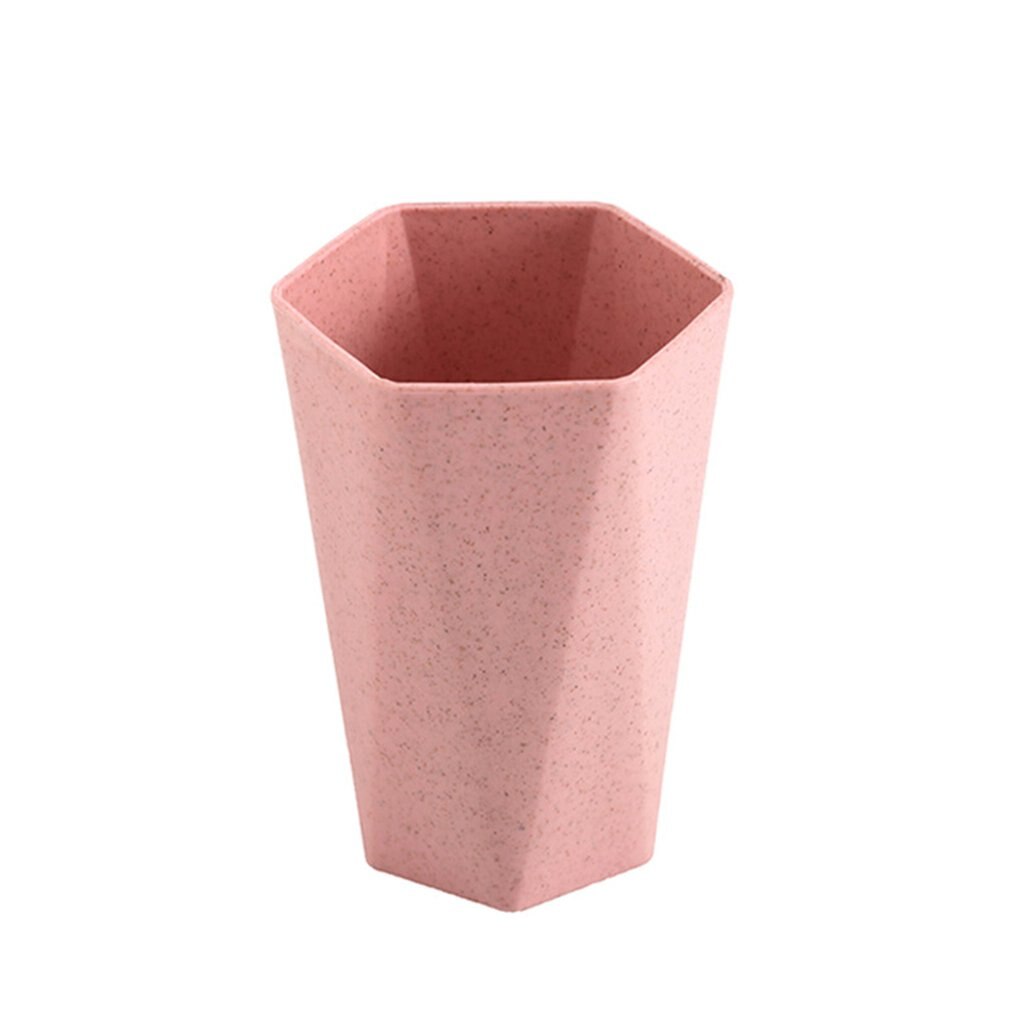 Wheat Straw Rhombus Cup Brushing Cup Mouth Cup Household Couple Toothbrush Cup Maixiang Washing Cup: Default Title
