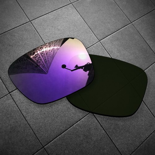 Lentes de substituição vonxyz, múltiplas escolhas polarizadas para óculos de sol oakley sliver: Violet Mirror