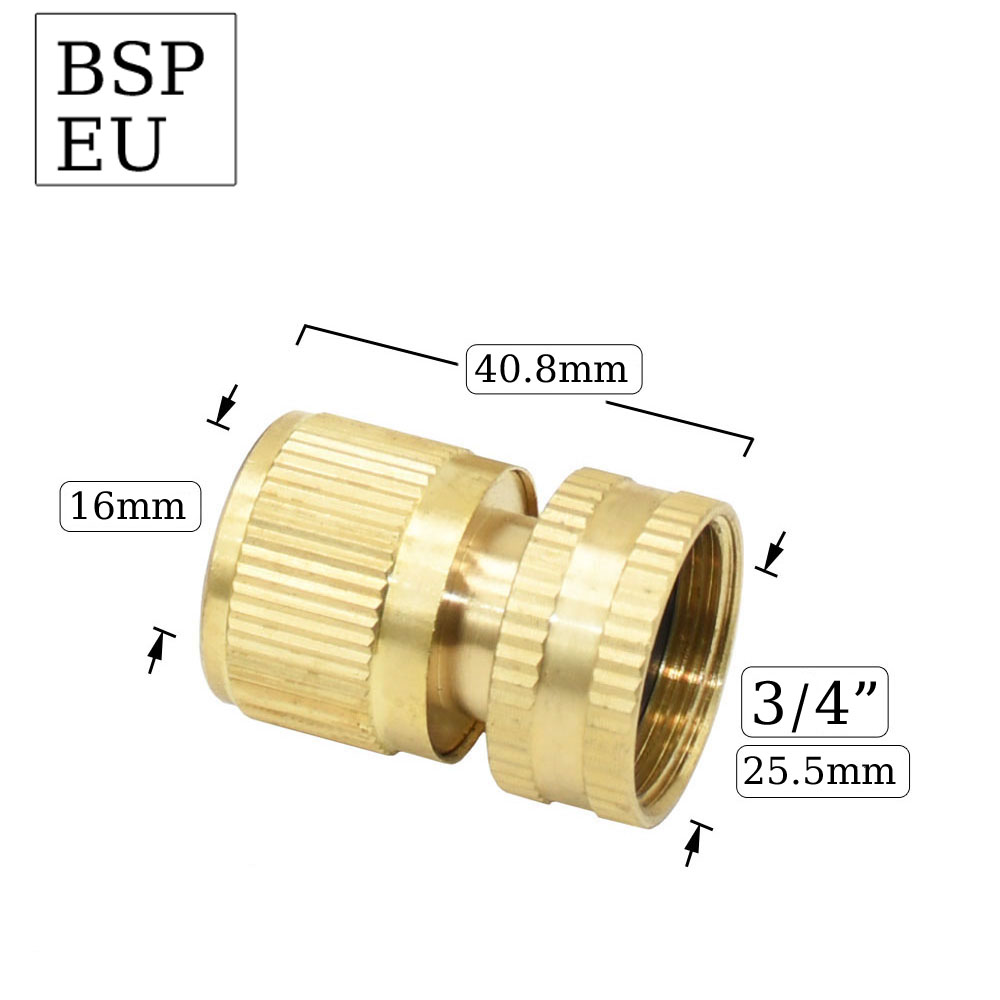 1/2 3/4 5/8 1" Thread Hose Quick Connector Brass Garden Watering Fittings Drip Irrigation Copper Hose Quick Coupler: Pink