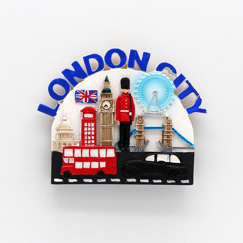 3D Koelkast Geplakt Magnetische Wereld Toerisme Souvenir Creatieve Koelkast Magneten Engeland London Bus Soldaat Souvenir