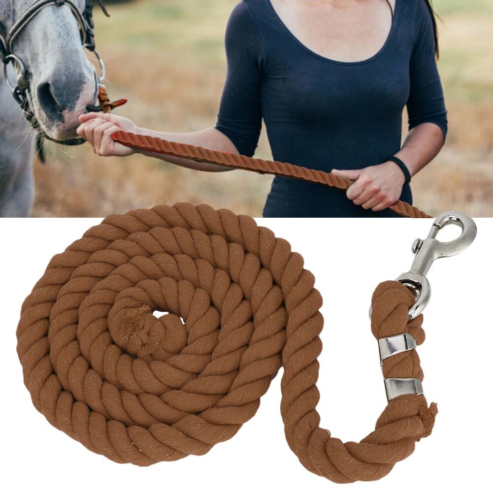 Premium Horse Lead Ropes Polyester Weave Rein Halters Braided Reins 2 m Extra Thick Rope