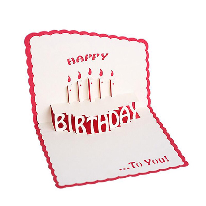 3D Cake Card Pop Up Cards Birthday Cards for Kids Girl Wife Husband Birthday Cake Greeting Postcards Card