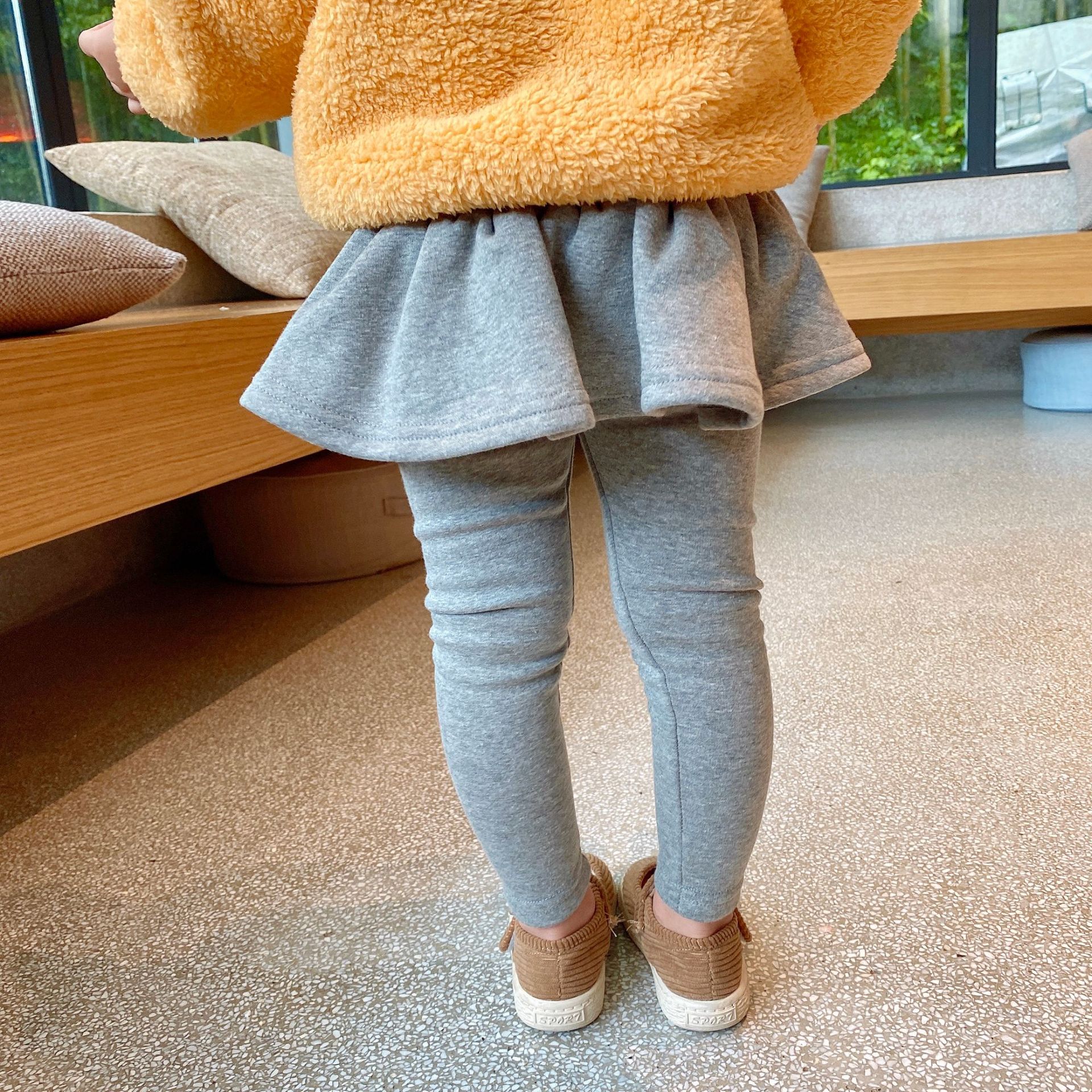 Lämpimät lasten tytöt culottes leggingsit röyhelöillä tutu hame housut housuhame talvi syksy 1-6y lasten vaatteet